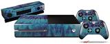 Tie Dye Blue Stripes - Holiday Bundle Decal Style Skin fits XBOX One Console Original, Kinect and 2 Controllers (XBOX SYSTEM NOT INCLUDED)