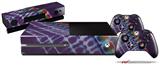 Tie Dye Alls Purple - Holiday Bundle Decal Style Skin fits XBOX One Console Original, Kinect and 2 Controllers (XBOX SYSTEM NOT INCLUDED)