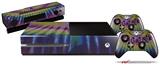 Tie Dye Pink and Yellow Stripes - Holiday Bundle Decal Style Skin fits XBOX One Console Original, Kinect and 2 Controllers (XBOX SYSTEM NOT INCLUDED)