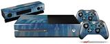 Tie Dye All Blue Stripes - Holiday Bundle Decal Style Skin fits XBOX One Console Original, Kinect and 2 Controllers (XBOX SYSTEM NOT INCLUDED)