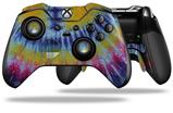 Tie Dye Red and Yellow Stripes - Decal Style Skin fits Microsoft XBOX One ELITE Wireless Controller