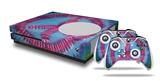 WraptorSkinz Decal Skin Wrap Set works with 2016 and newer XBOX One S Console and 2 Controllers Tie Dye Peace Sign 100