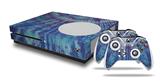 WraptorSkinz Decal Skin Wrap Set works with 2016 and newer XBOX One S Console and 2 Controllers Tie Dye Blue Shale