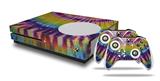 WraptorSkinz Decal Skin Wrap Set works with 2016 and newer XBOX One S Console and 2 Controllers Tie Dye Purple Gears