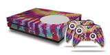 WraptorSkinz Decal Skin Wrap Set works with 2016 and newer XBOX One S Console and 2 Controllers Tie Dye Rainbow Stripes