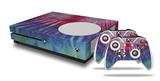 WraptorSkinz Decal Skin Wrap Set works with 2016 and newer XBOX One S Console and 2 Controllers Tie Dye Pink Stripes