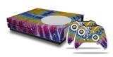 WraptorSkinz Decal Skin Wrap Set works with 2016 and newer XBOX One S Console and 2 Controllers Tie Dye Red and Yellow Stripes