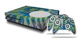 WraptorSkinz Decal Skin Wrap Set works with 2016 and newer XBOX One S Console and 2 Controllers Tie Dye Peace Sign Swirl