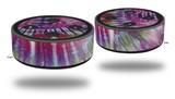 Skin Wrap Decal Set 2 Pack for Amazon Echo Dot 2 - Tie Dye Red Stripes (2nd Generation ONLY - Echo NOT INCLUDED)