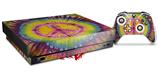 Skin Wrap for XBOX One X Console and Controller Tie Dye Peace Sign 109