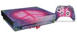 Skin Wrap for XBOX One X Console and Controller Tie Dye Peace Sign 110