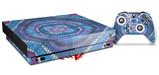 Skin Wrap for XBOX One X Console and Controller Tie Dye Circles and Squares 100