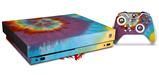 Skin Wrap for XBOX One X Console and Controller Tie Dye Swirl 108