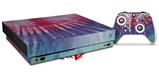 Skin Wrap for XBOX One X Console and Controller Tie Dye Pink Stripes