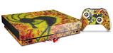 Skin Wrap for XBOX One X Console and Controller Tie Dye Kokopelli