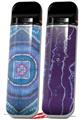 Skin Decal Wrap 2 Pack for Smok Novo v1 Tie Dye Circles and Squares 100 VAPE NOT INCLUDED