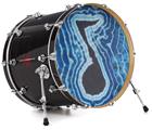 Decal Skin works with most 24" Bass Kick Drum Heads Phat Dyes - Music Note - 103 - DRUM HEAD NOT INCLUDED