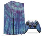 WraptorSkinz Skin Wrap compatible with the 2020 XBOX Series X Console and Controller Tie Dye Blue Shale (XBOX NOT INCLUDED)