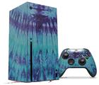 WraptorSkinz Skin Wrap compatible with the 2020 XBOX Series X Console and Controller Tie Dye Blue Stripes (XBOX NOT INCLUDED)