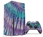 WraptorSkinz Skin Wrap compatible with the 2020 XBOX Series X Console and Controller Tie Dye Purple Stripes (XBOX NOT INCLUDED)