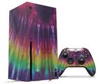 WraptorSkinz Skin Wrap compatible with the 2020 XBOX Series X Console and Controller Tie Dye Red and Purple Stripes (XBOX NOT INCLUDED)