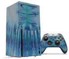 WraptorSkinz Skin Wrap compatible with the 2020 XBOX Series X Console and Controller Tie Dye All Blue Stripes (XBOX NOT INCLUDED)