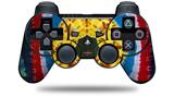 Sony PS3 Controller Decal Style Skin - Tie Dye Circles and Squares 101 (CONTROLLER NOT INCLUDED)