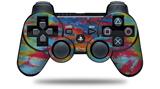 Sony PS3 Controller Decal Style Skin - Tie Dye Tiger 100 (CONTROLLER NOT INCLUDED)