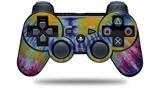 Sony PS3 Controller Decal Style Skin - Tie Dye Red and Yellow Stripes (CONTROLLER NOT INCLUDED)