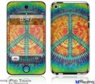 iPod Touch 4G Decal Style Vinyl Skin - Tie Dye Peace Sign 111