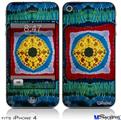 iPhone 4 Decal Style Vinyl Skin - Tie Dye Circles and Squares 101 (DOES NOT fit newer iPhone 4S)