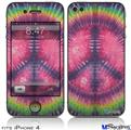 iPhone 4 Decal Style Vinyl Skin - Tie Dye Peace Sign 103 (DOES NOT fit newer iPhone 4S)