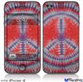 iPhone 4 Decal Style Vinyl Skin - Tie Dye Peace Sign 105 (DOES NOT fit newer iPhone 4S)