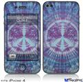 iPhone 4 Decal Style Vinyl Skin - Tie Dye Peace Sign 106 (DOES NOT fit newer iPhone 4S)