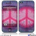 iPhone 4 Decal Style Vinyl Skin - Tie Dye Peace Sign 110 (DOES NOT fit newer iPhone 4S)