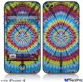 iPhone 4 Decal Style Vinyl Skin - Tie Dye Swirl 100 (DOES NOT fit newer iPhone 4S)