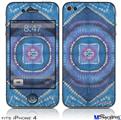 iPhone 4 Decal Style Vinyl Skin - Tie Dye Circles and Squares 100 (DOES NOT fit newer iPhone 4S)