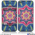 iPhone 4 Decal Style Vinyl Skin - Tie Dye Star 101 (DOES NOT fit newer iPhone 4S)