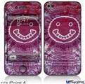 iPhone 4 Decal Style Vinyl Skin - Tie Dye Happy 100 (DOES NOT fit newer iPhone 4S)