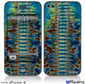 iPhone 4 Decal Style Vinyl Skin - Tie Dye Spine 106 (DOES NOT fit newer iPhone 4S)