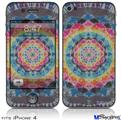 iPhone 4 Decal Style Vinyl Skin - Tie Dye Star 104 (DOES NOT fit newer iPhone 4S)