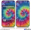 iPhone 4 Decal Style Vinyl Skin - Tie Dye Swirl 104 (DOES NOT fit newer iPhone 4S)