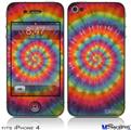 iPhone 4 Decal Style Vinyl Skin - Tie Dye Swirl 107 (DOES NOT fit newer iPhone 4S)