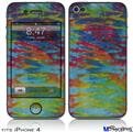 iPhone 4 Decal Style Vinyl Skin - Tie Dye Tiger 100 (DOES NOT fit newer iPhone 4S)