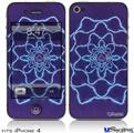 iPhone 4 Decal Style Vinyl Skin - Tie Dye Purple Stars (DOES NOT fit newer iPhone 4S)