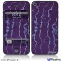 iPhone 4 Decal Style Vinyl Skin - Tie Dye White Lightning (DOES NOT fit newer iPhone 4S)