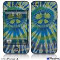 iPhone 4 Decal Style Vinyl Skin - Tie Dye Peace Sign Swirl (DOES NOT fit newer iPhone 4S)