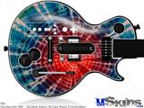 Guitar Hero III Wii Les Paul Skin - Tie Dye Bulls Eye 100