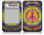 Tie Dye Peace Sign 109 - Decal Style Skin fits Amazon Kindle 3 Keyboard (with 6 inch display)