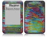 Tie Dye Tiger 100 - Decal Style Skin fits Amazon Kindle 3 Keyboard (with 6 inch display)